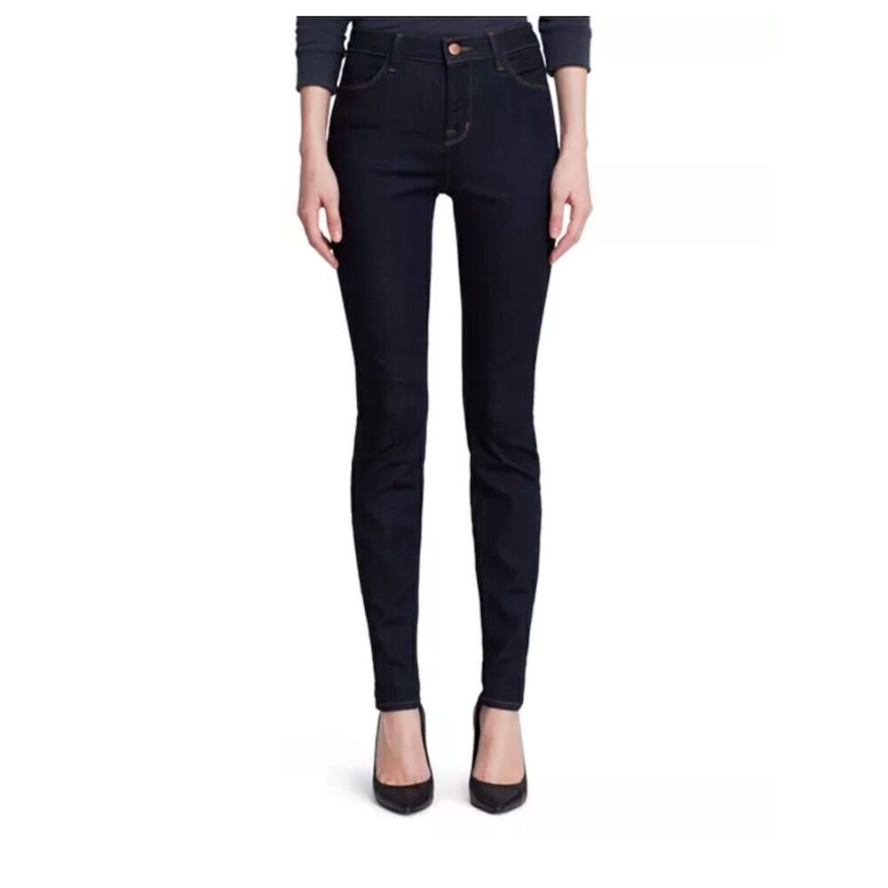 J Brand Women's High-Rise Skinny Jeans‎ Size 32 Blue Dark Wash